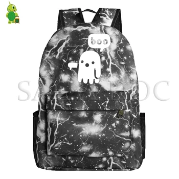 

Cartoon Boo Halloween Galaxy Space Backpack School Bags for Teenagers Women Men Laptop Backpack Starry Night Travel Rucksack