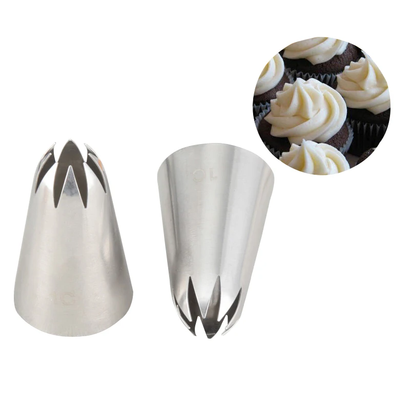 

#1C Stainless Steel DIY Icing Piping Tips Cupcake Cake Cream Piping Nozzle Baking Parsty Cake Decorating Tools