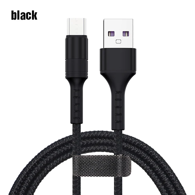 Быстрая зарядка Micro USB кабель для samsung S7 3A QC3.0 Быстрая зарядка кабель для Xiaomi huawei Microusb Andriod кабели для мобильных телефонов - Цвет: Black