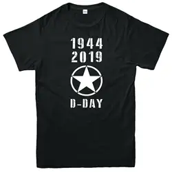 Футболка D-Day 1944-2019, 75-летие, битва, защита, футболка для взрослых и детей, модный бренд, 100% хлопок, Круглый Ne