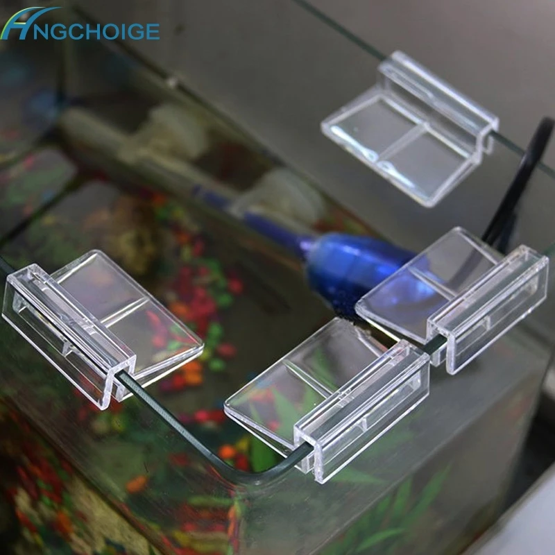 S home 4Pcs Aquarium Fish Tank Acrylic Clips Glass Cover Support Holders 6/8/10/12mm MAR23in