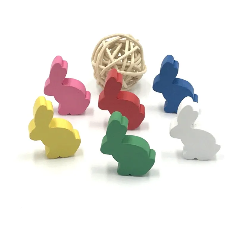 

12Pcs/Set Wood Rabbit Chess Pieces Accessories For Just a word Board Games