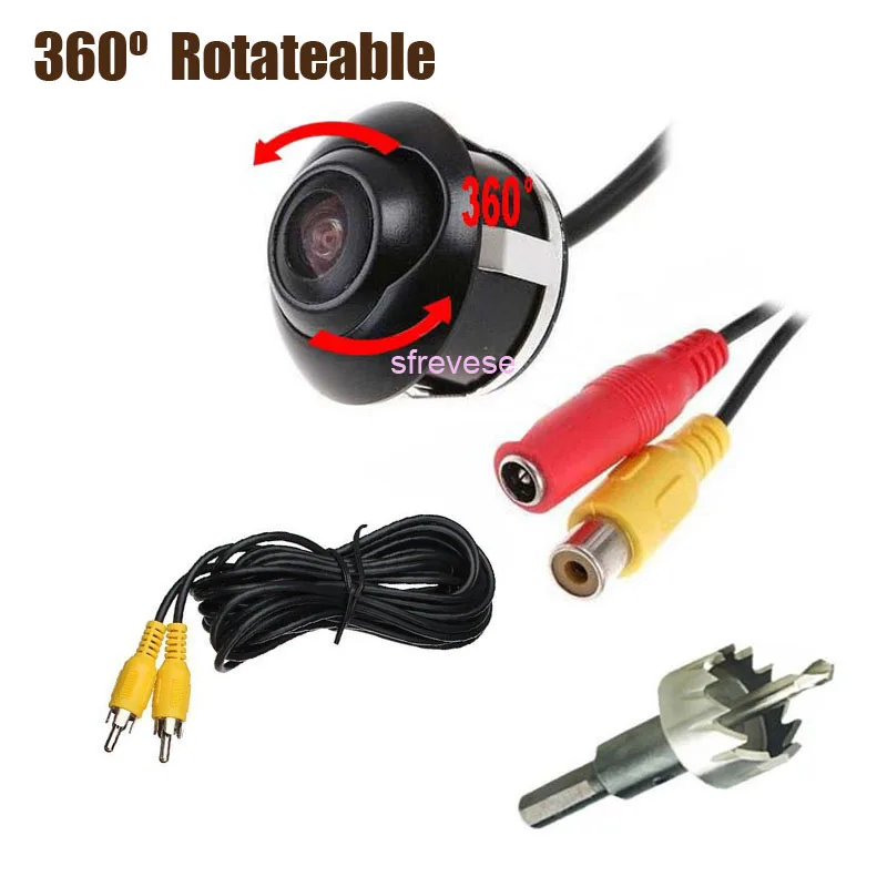 

HD Waterproof Reversing camera 360 Degree Rotate For Car Bus Parking Backup Rear View Kit Wide Angle
