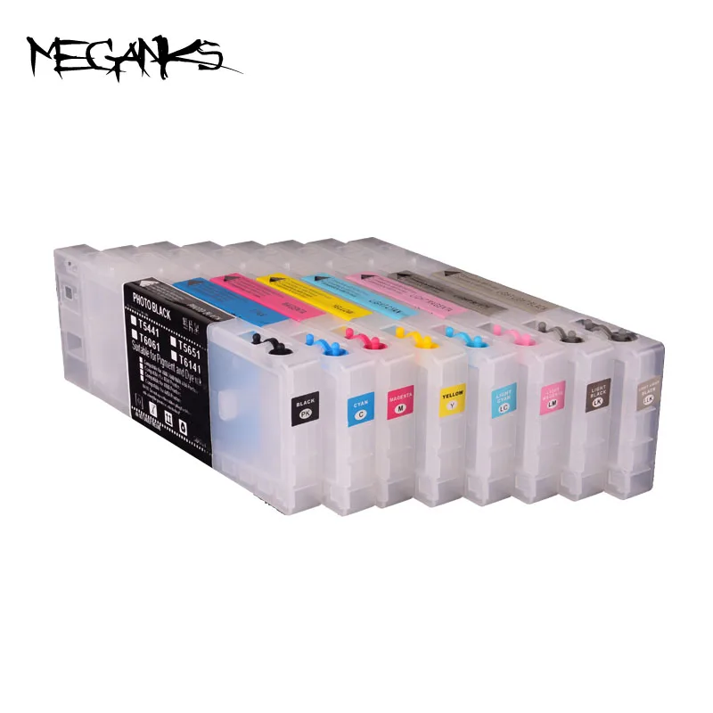 8 colors 350ml refillable ink cartridge for Epson 7800 9800 with reset
