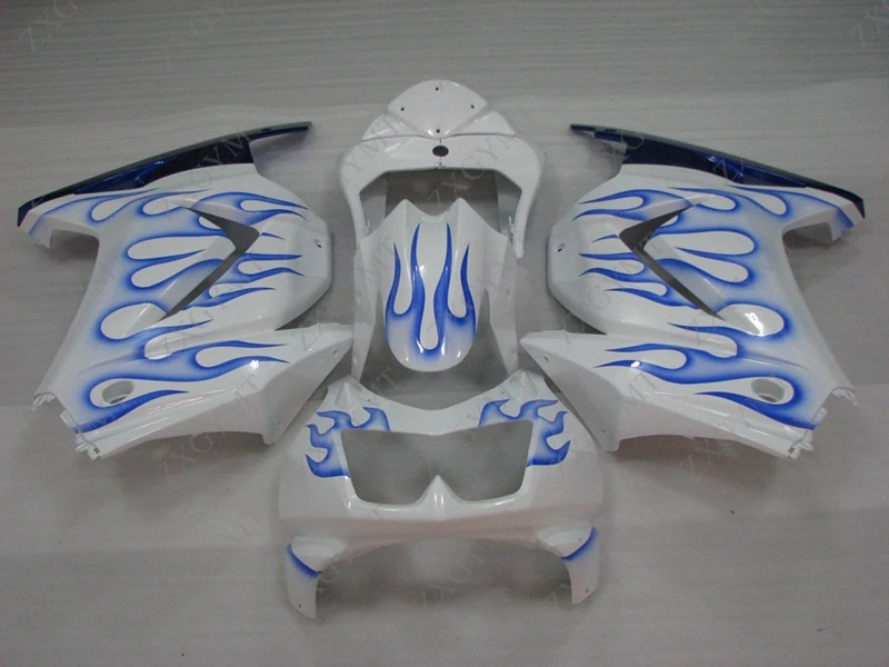 Fairing EX250 2008 - 2014 White Blue Frame Bodywork Ninja 250R 2010 Abs Fairing EX 250 2012 Fairing EX250 2008 - 2014 White Blue Frame Bodywork Ninja 250R 2010 Abs Fairing EX 250 2012