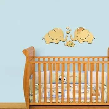 

Funlife Crystal three - dimensional wall stickers like a mirror paste a green on behalf of the opening of the living room MS3614