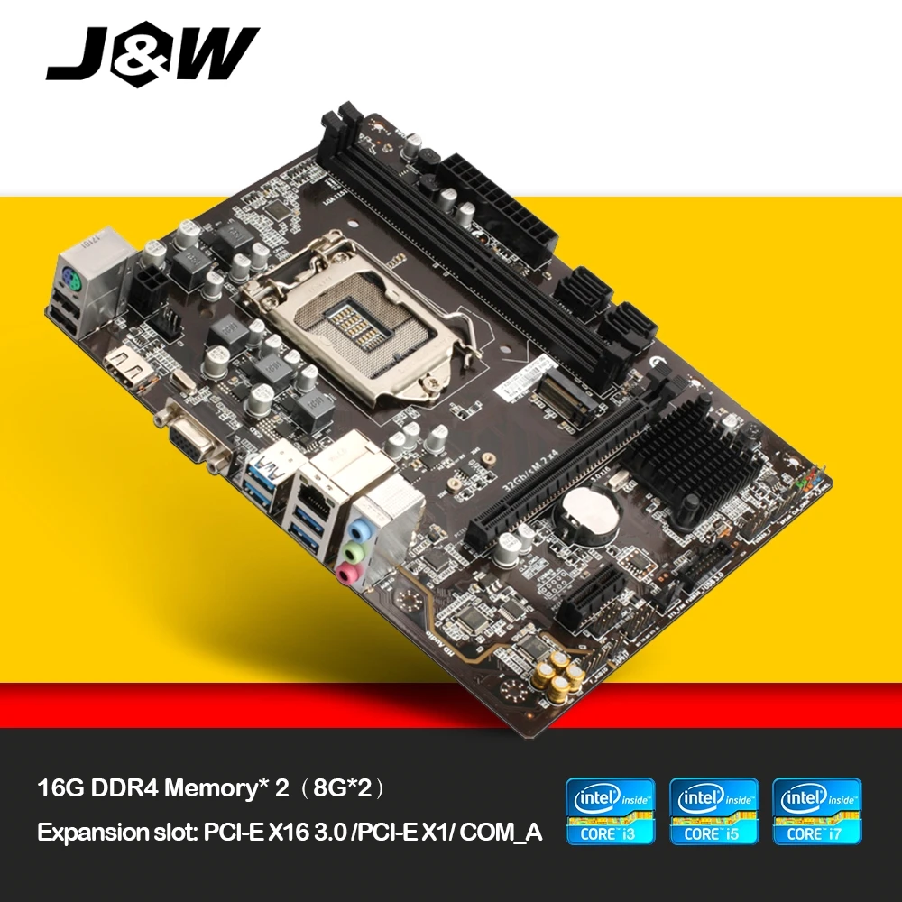 JW Intel B250-MG2D-J2 Motherboard LGA 1151 DDR4 Board for Computer Desktop board VGA/HDMI/USB2.0/PCI-E 3.0/PCI-E X16/SATA/M.2 h55 atx lga 1156 computer motherboard w vga usb 2 0 pci multicolored