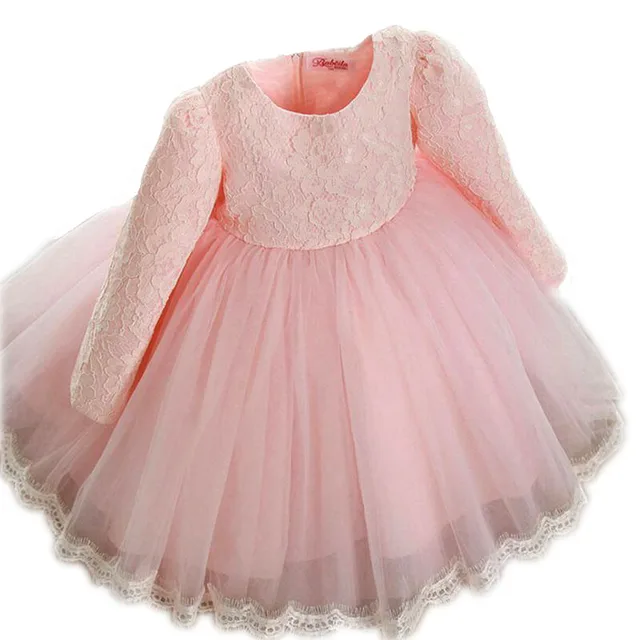 2016 Новый лето и осень Принцесса Девушки Партия Платья для партия baby fashion Розовый платья Балетной Пачки Девушки Свадебное Платье дети платье