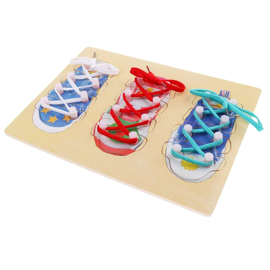 

Learn To Tie Shoelace Game Threading Shoe Lacing Game Early Learning Educational Toys Birthday Gift for Children Toddler Kids