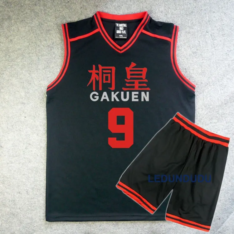 Аниме Куроко но басуке корзина Косплей GAKUEN школьная форма Aomine Daiki для мужчин Джерси Спортивная футболка шорты костюм набор 4 5 6 - Цвет: 9P