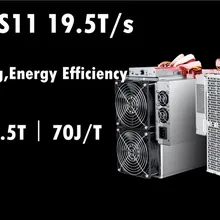 Б/у AntMiner S11 19,5 T с БП Биткойн BTC BCH Майнер лучше S9 S9i S9j T15 Z9 WhatsMiner M3 M3X M10