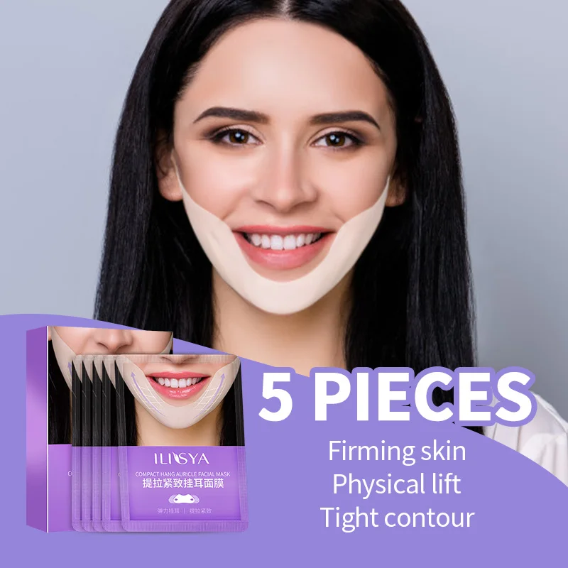 

ILISYA 5pcs V-Line Face Mask Firming Face Lift Firming Fat Slimming Lifting Masseter For Weight Loss Skin Care