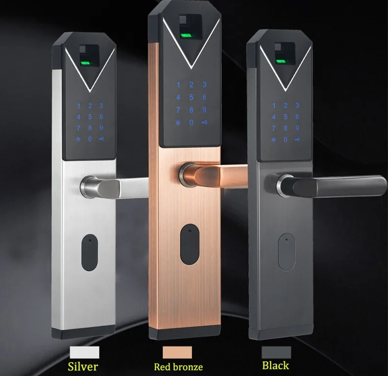 Smart Biometric Fingerprint Lock Digital Keypad Door Lock Unlocking by Keyless Fingerprint Password RFID Card Key-4