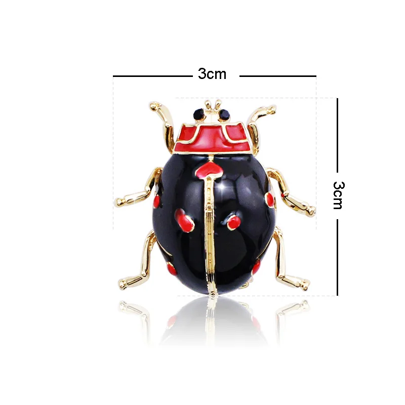 TANGTANG эмалированная брошь на булавке Coccinella septempectata насекомое булавка маленького