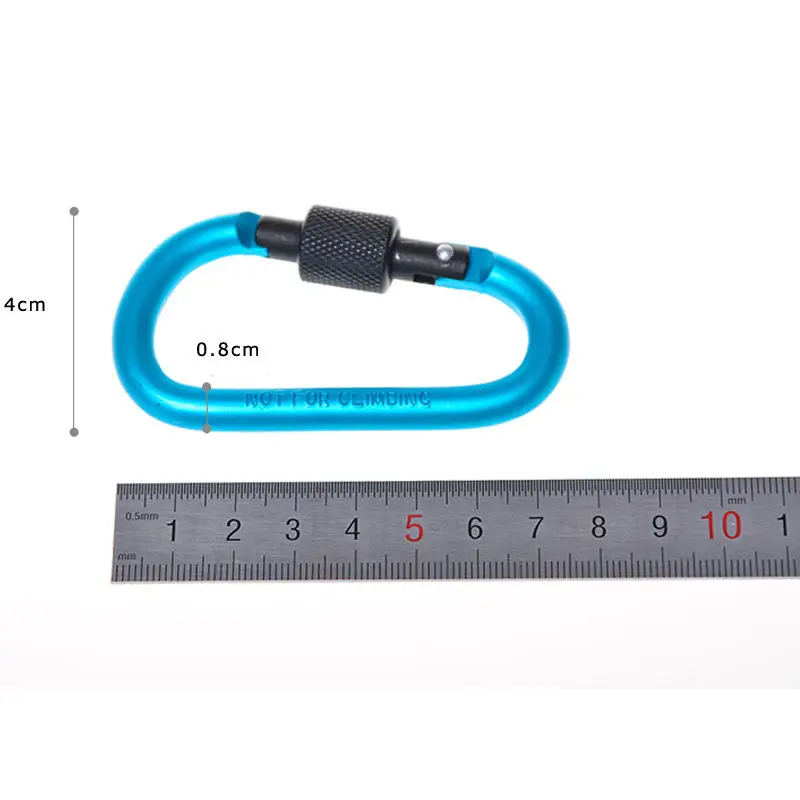 YOUGLE الألومنيوم D-حلقة المفاجئة الربيع حلقة تثبيت بكلاب قفل Clip Keychain ظهره شنقا مشبك أدوات في الهواء الطلق