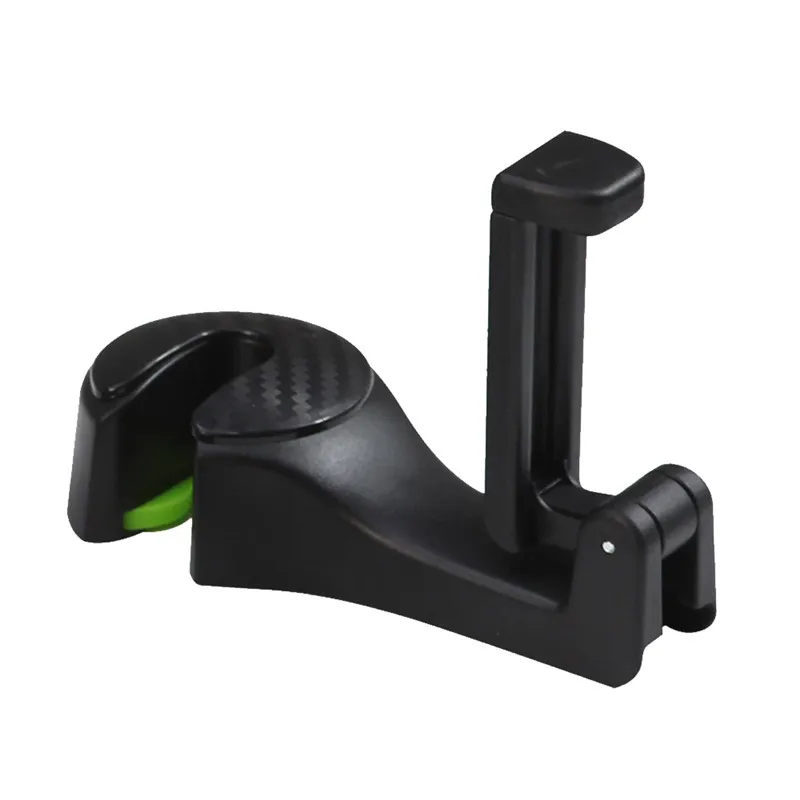 

2 in 1 Auto Car Back Seat Phone Holder Stand Headrest Hanger Hooks Clips for Bag Purse Cloth Grocery Automobile Interior Acces
