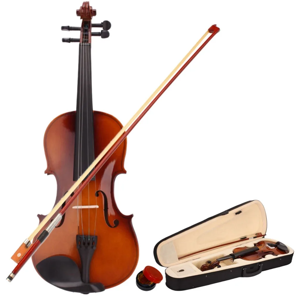 

4/4 Full Size Natural Acoustic Violin Fiddle Crafts with Case Bow Rosin 4-String Instrument for Beiginner Dropshipping