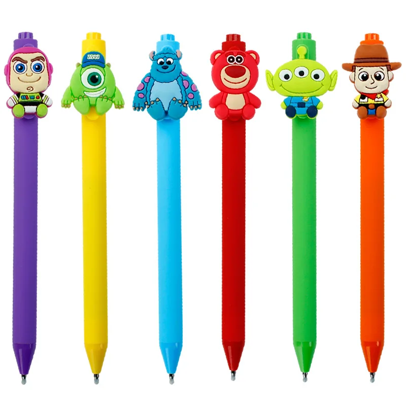 

36pcs/lot cartoon creative Strawberry bear Monocular candy color frosted silica pen press pen black ink gel pen students gift