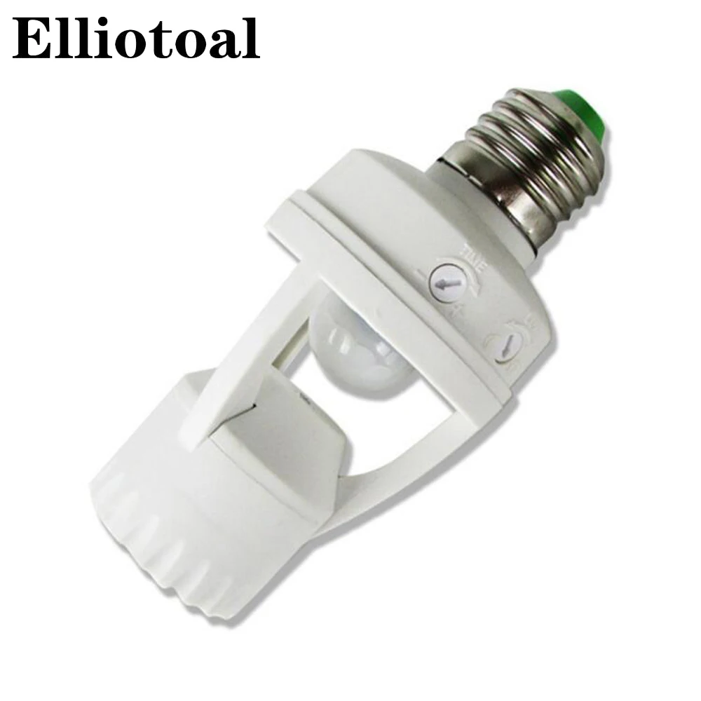 

High Sensitivity PIR Motion Sensor E27 LED lamp Base Holder 110V - 220V With light Control Switch Infrared Induction Bulb Socket