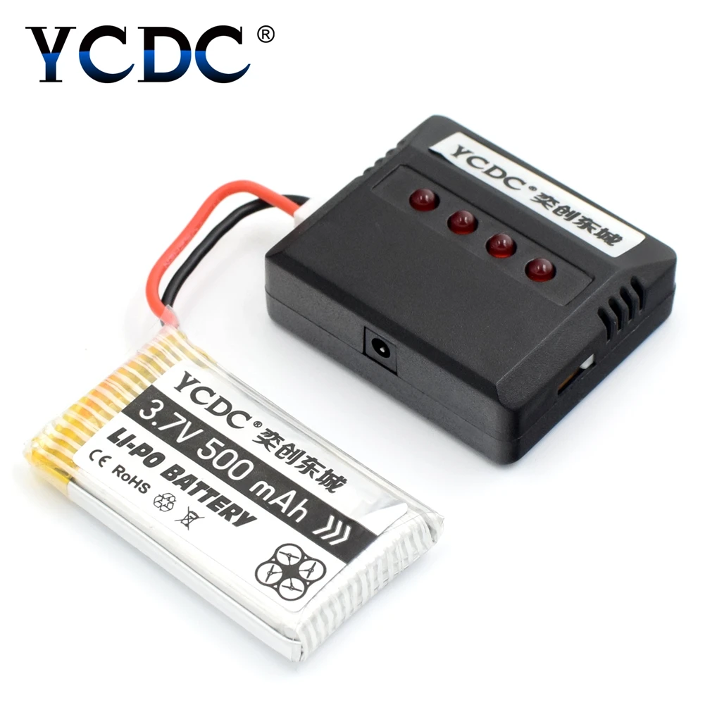 4 шт./лот 3,7 V 380-1200 мА/ч, 25C Lipo Батарея H107 H107C Syma Cx-30+ X4 Зарядное устройство для Syma X5SC X5SW Квадрокоптер с дистанционным управлением Drone