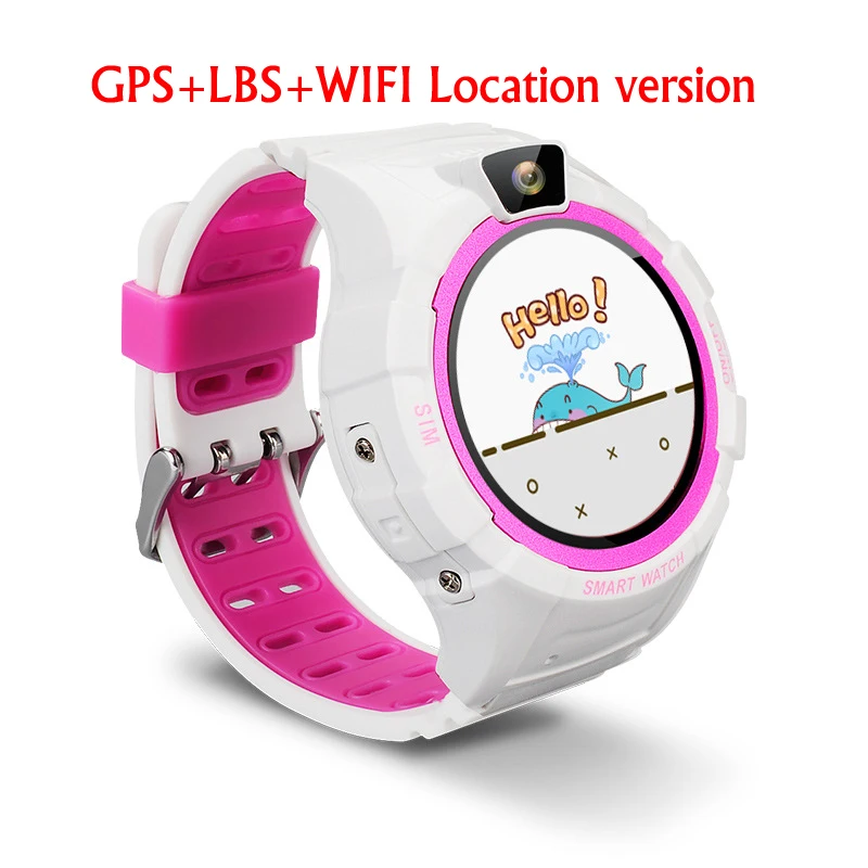 IP67 водонепроницаемые умные детские часы с камерой gps Wi-Fi расположение детей студентов SOS Вызов анти-потеря монитор трекер Детские умные часы - Цвет: GPS Pink