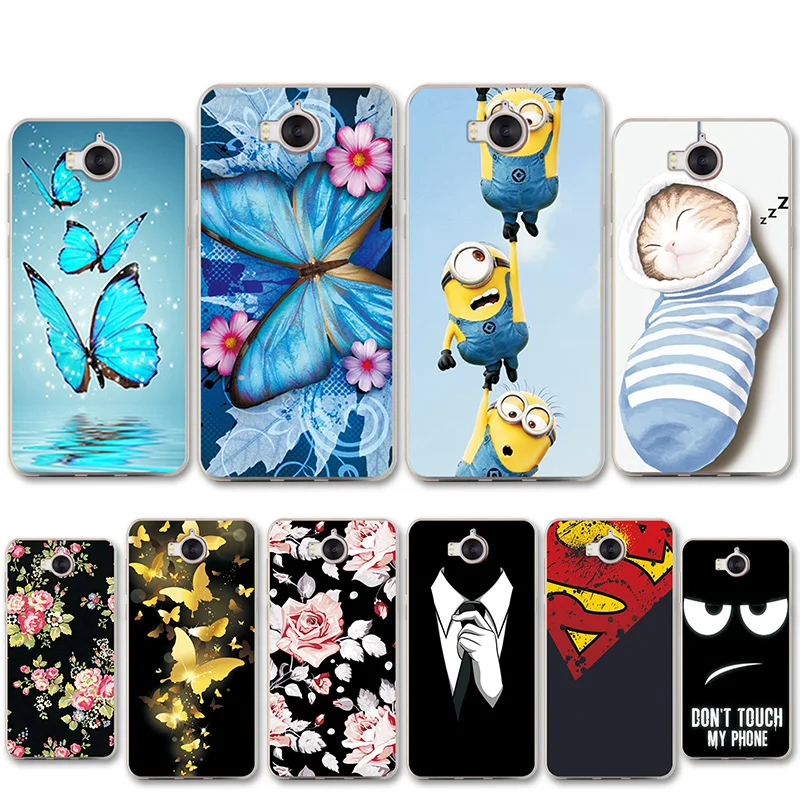 

Various Carton Case For Huawei Y6 2017 5.0" Coque Colorful funda Soft Silicone Cover Huawei Y 6 2017 Case Huawei Y6 2017 Capa