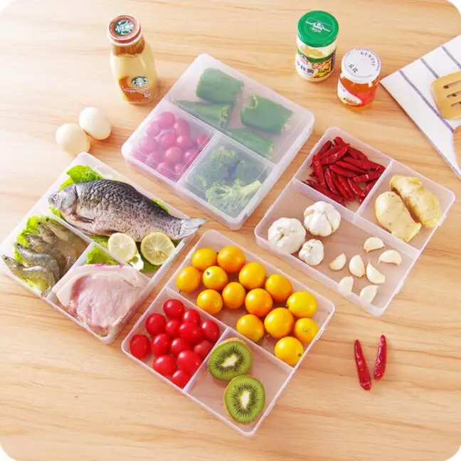 Caja de almacenamiento de plástico multicelular estilo japonés caja de