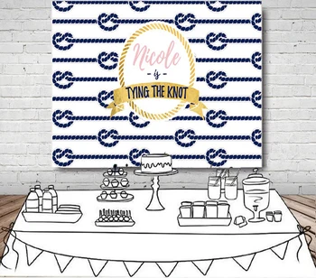 

custom Nautical Bridal Shower backdrop High quality Computer print party background