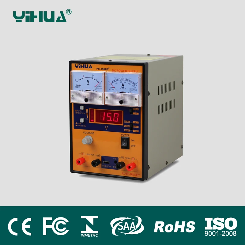 Блок питания 220 В YIHUA 1502D + 15 2A регулируемый постоянный ток мобильный телефон