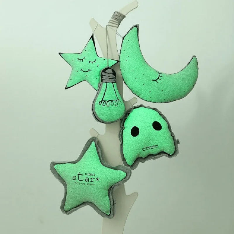

Lovely Night Light Moon Star Bulb Ghost Cushion Pillow Glow In The Dark Kawaii Toys Baby Bed Decoration Dolls Gifts For Kids