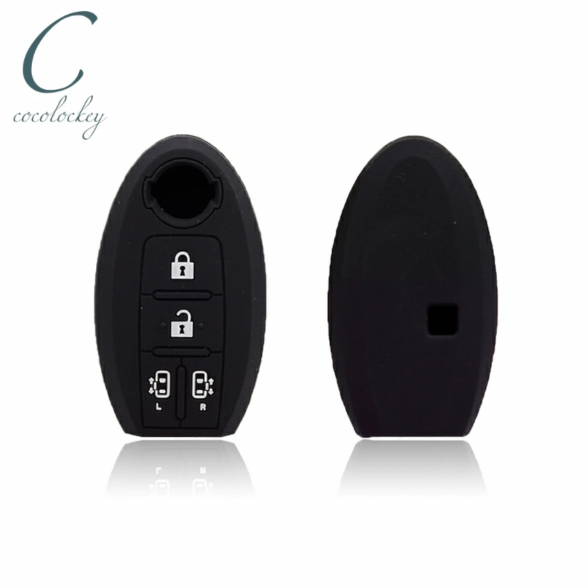 Cocolockey автомобильный чехол для ключей силиконовый nissan jdm e51 elgrand Smart Key 4 кнопки 2005 2011