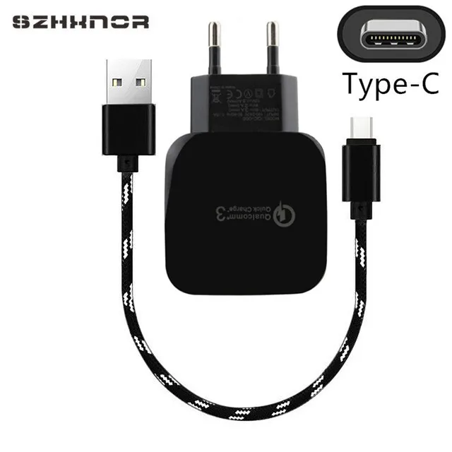 Тип usb круглый кабель для зарядки 18 Вт Кабель быстрой с 3 0 сетевой адаптер Samsung Galaxy