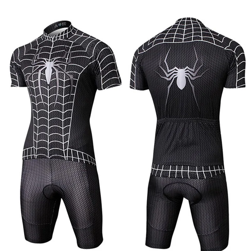 Camiseta de ciclismo corta para Hombre Ropa de ciclismo Superman Spiderman Super Hero ropa de bicicleta seca maillot ciclismo tour de Francia