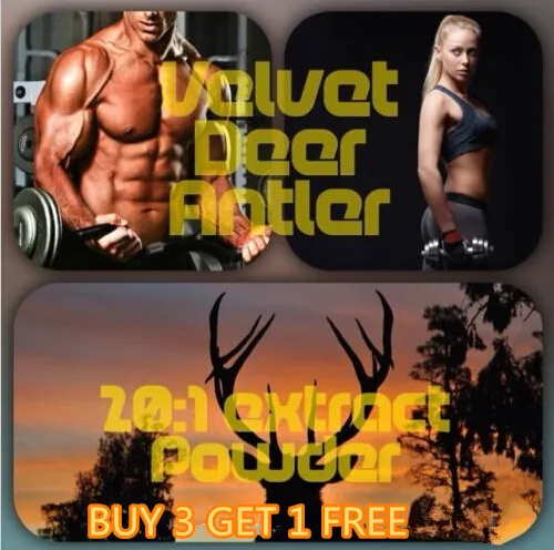 

Muscle Building Extract 100% PURE - DEER ANTLER VELVET Extract Powder 20:1 500mg * 100 Caps (Sports supplement)