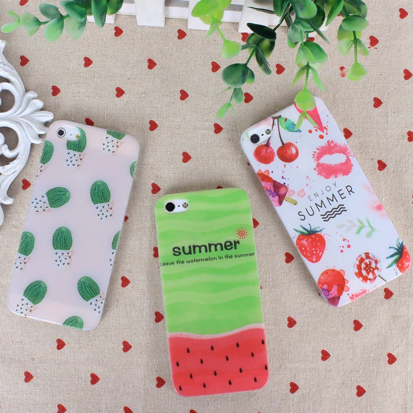 Thin Soft Tpu Fruit Cactus Case Cover  For iPhone 7 6 6S 5 5S SE 4 4S Cute 01