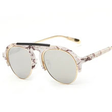 Laura de Hadas Moda La Mitad Sin Rebordes Piloto gafas de Sol de Protección ULTRAVIOLETA UV400 las mujeres de Los Hombres Gafas de Sol gafas de sol de los hombres 2017