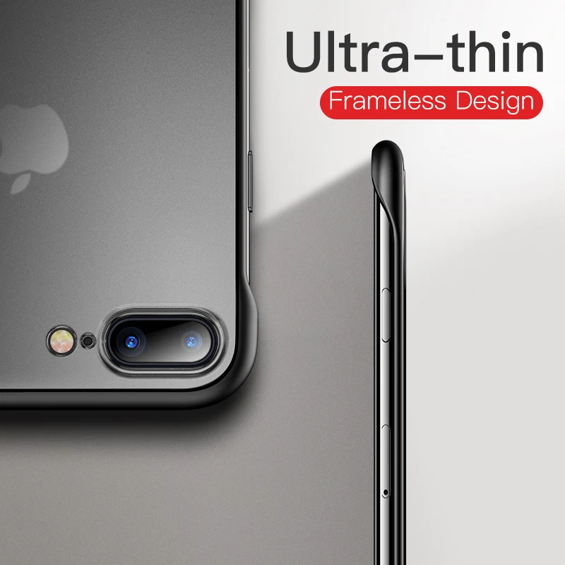 Msvii Frameless Case for iPhone 7 Case Silicone Clear for iPhone 8 Case for iPhone X/6/6S/Xs/Xr Coque 8 Plus Funda Xs Max Cover
