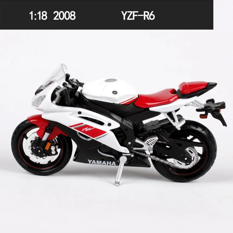 Maisto 1:18 игрушечный мотоцикл из сплава модель мотоцикла YZF R1 R6 FJR 1300 YZ 450F Road Star Коллекция игрушек для мальчиков Машинки подарок - Цвет: YZF-R6