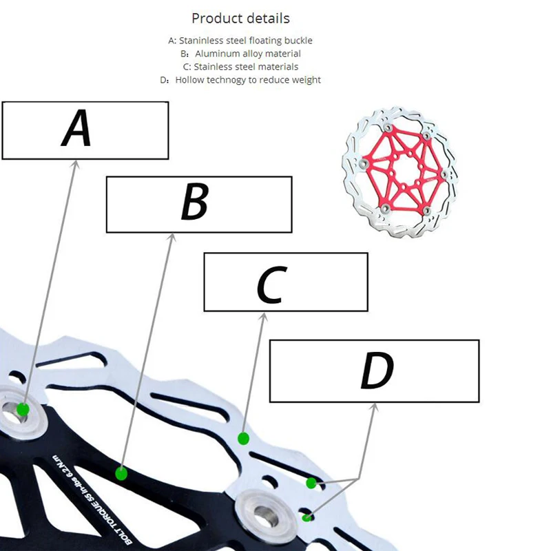 CSC велосипедный плавающий дисковый тормозной ротор MTB DH 160/180/203 мм|rotor bike parts|floating disc