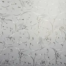 45x100 см 3D статическая липкая Съемная пленка на окно витражная Цветочная стеклянная наклейка для ванной комнаты