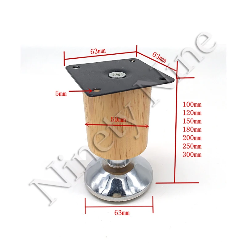 4 шт 100/120/150/180/200/250/300 мм Высота деревянная мебель тумба письменного стола Шкаф регулируемые ножки металлический диван-кровать ступни ноги Поддержка