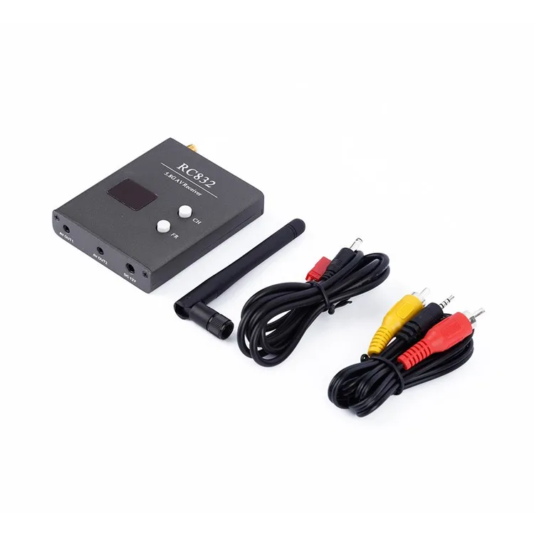 Boscam FPV 5.8GHz 600mw 32 Channels RC832 Receiver With AV And Power Cables For QAV250 DJI Phantom Gopro SJ4000