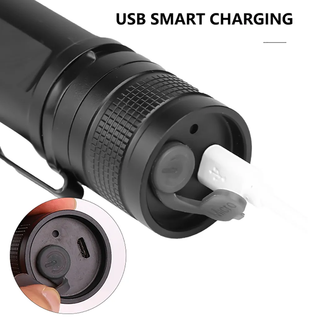Excellent led flashlight XHP50 Flashlight USB LED Torch Use 18650 or 26650 Battery Outdoor hunting lamp hand light #D 9 Excellent led flashlight XHP50 Flashlight USB LED Torch Use 18650 or 26650 Battery Outdoor hunting lamp hand light #D 9