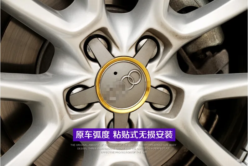 

car-covers hub Center LOGO sticker FOR Audi A1 A3 A4 B6 B8 B5 B7 A5 A6 C5 Q1 Q3 Q5 Q7 TTS S5 S6 S3 accessories