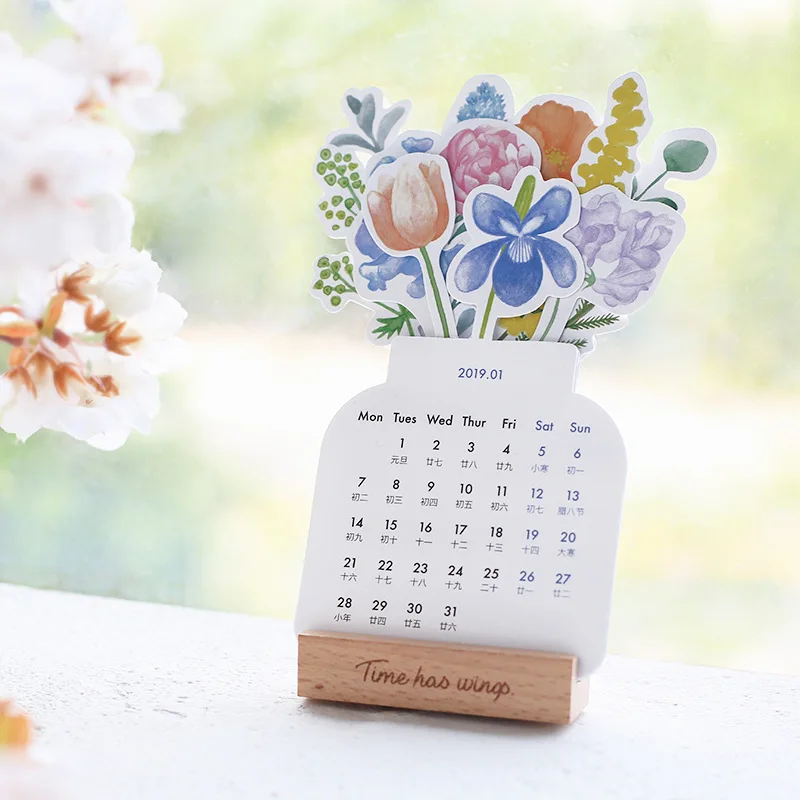 

Creative 2019 Forest Animals Nordic Life Desk Calendar DIY Table Calendars Daily Schedule Planner 2019.01~2019.12