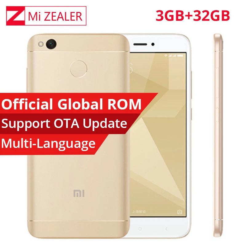 Оригинальный Xiaomi Redmi 4X3 GB ram 32GB rom мобильный телефон Snapdragon 435 Octa Core 5 0 &quot4100 mAh FDD LTE 4G