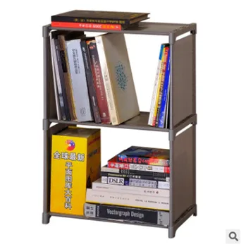 

Row bookshelf Double-row bookshelf rack finishing student storage rack simple modern floor creative DIY bookshelf