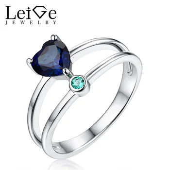 Leige Jewelry Love Heart Cut Blue Sapphire Ring 925 Sterling Silver Women Wedding Promise Rings Prong Setting Christmas Gift
Leige Jewelry Love Heart Cut Blue Sapphire Ring 925 Sterling Silver Women Wedding Promise Rings Prong Setting Christmas Gift