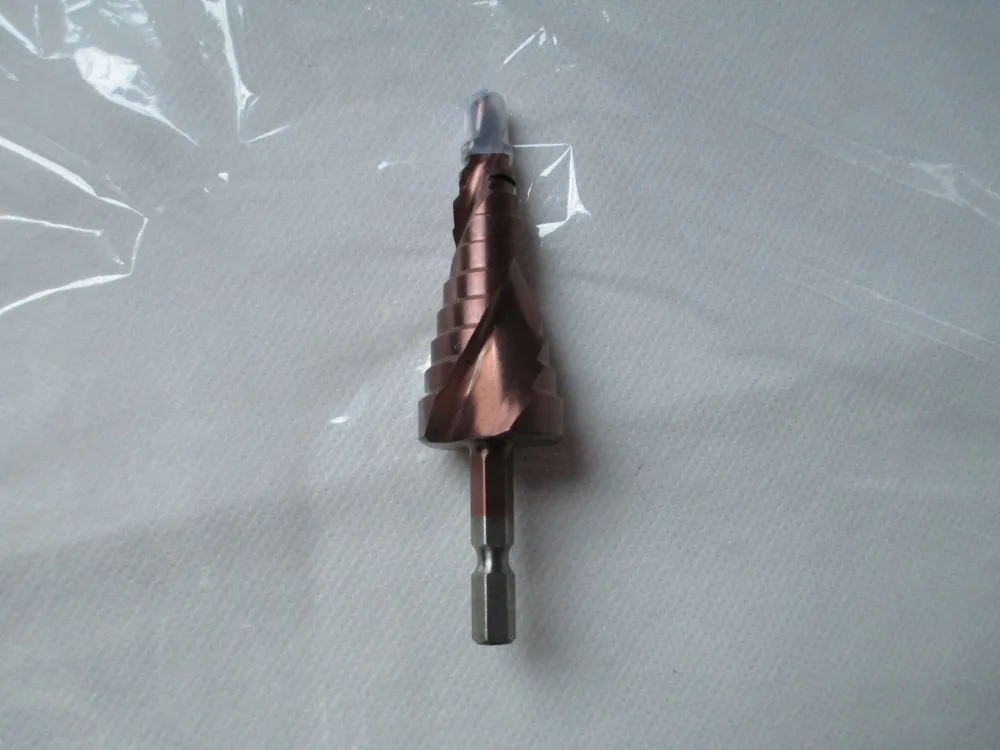  Fixmee New HSS-Co/M35 Spiral Groove Hex Shank Step Drill Bits Steel Cutting Drilling Metal Hole Saw