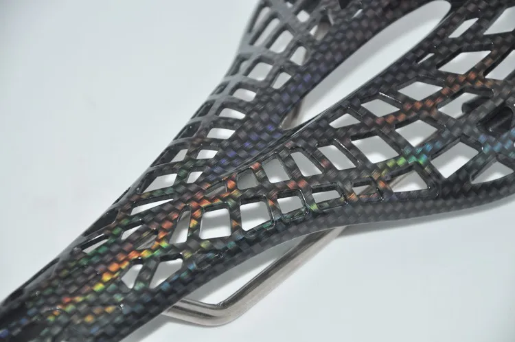 Новое поступление 148 г углеродное волокно узор титановый рельс Нейлон Пластик паук 3D углеродное седло велосипеда